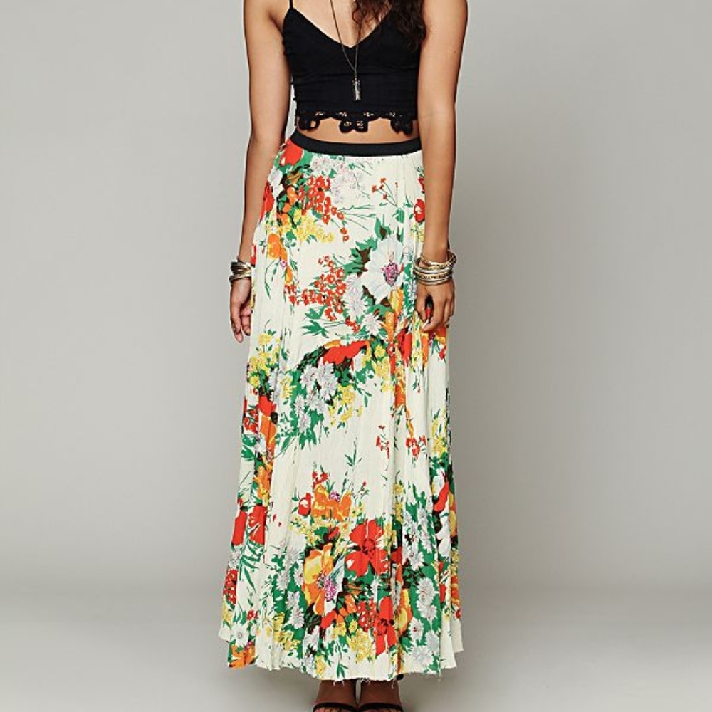 FP ONE Floral Patchwork Maxi Skirt S